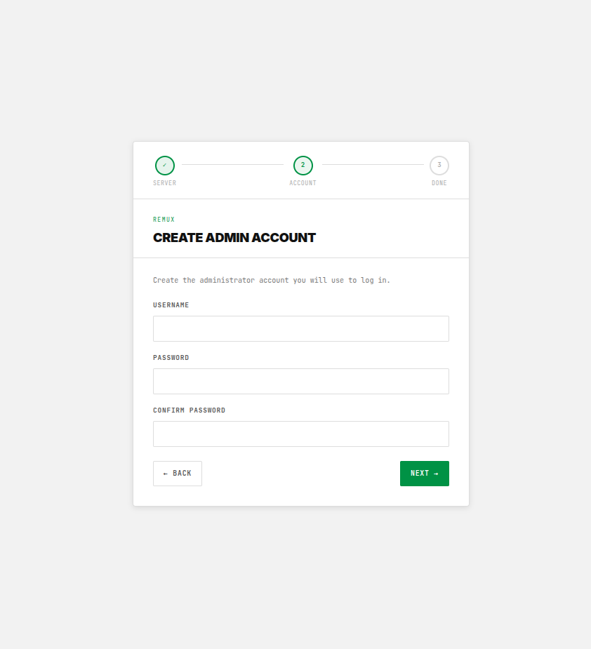 Create Admin Account