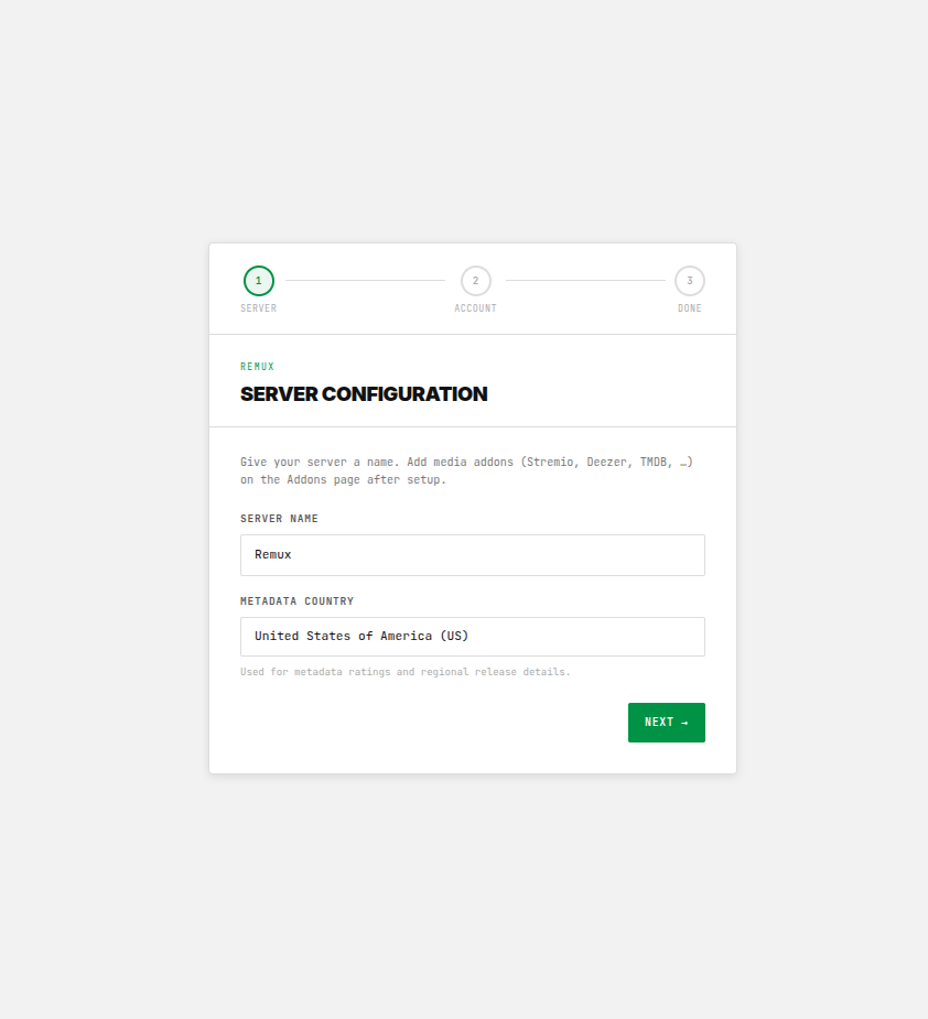 Server Name Setup